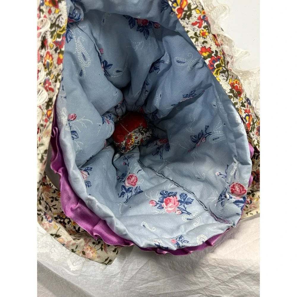 Vtg Russian Tea Doll Cozy Cover Folk Art Grandma Core Kitschy Handmade Insulated
